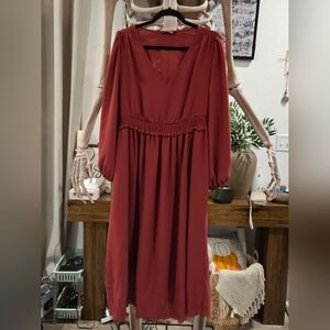 Elegant Red Women's Dress